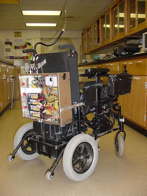 Wheelchair with electronics for eye control